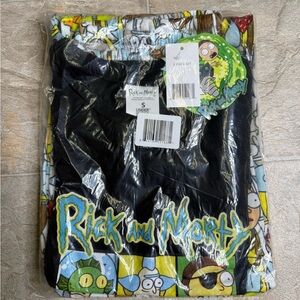 Rick And Morty Pajama Set Adults Size Small Multicolor 2Piece NWT